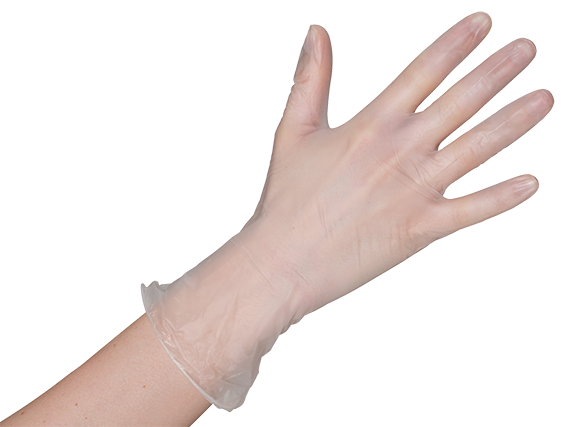 Pflegehilfsmittel Einmalhandschuhe und Fingerlinge Vinyl-Handschuhe