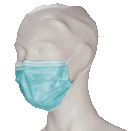 Blauer Mundschutz